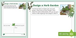 Design A Herb Garden Worksheet Teacher
