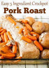 easy crockpot pork roast dinner with