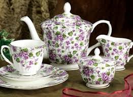 violet breeze bone china tea service