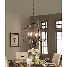 You can also choose from glass, wooden, and iron. Buy Saint Mossi Black Farmhouse Chandelier With 6 Lights Lantern Metal Pendant Lighting For Dining Room Living Room Kitchen Foyer W23x H26 With Adjustable Chain Online In Indonesia B07t3vj4q1