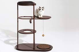 this cat tower adopts a minimal