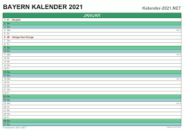 Eine detailierte übersicht der schulferien gibt es hier. Kalender 2021 Bayern