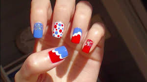 Love the blue on blue. 16 At Home Fourth Of July Nail Art Designs Anyone Can Do Cafemom Com