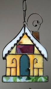 Stained Glass House Ornament