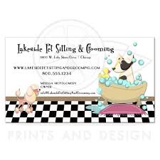 Cute Poodle And Dog In Bathtub Grooming And Pet Sitting Business Card