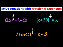 Solve Equations With Fractional