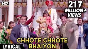 Chhote Chhote Bhaiyon Ke Lyrical | Hum Saath Saath Hain | Salman Khan, Saif  Ali Khan, Tabu Karisma - YouTube