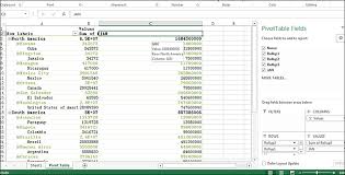 report filter to excel pivot table in c