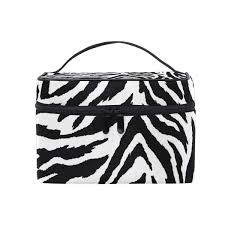 zebra print travel makeup bag love at