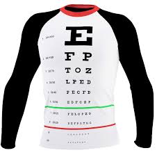 Snellen Eye Chart Top Long Sleeve Mens Rash Guard