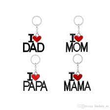 dad metal key ring family keychains