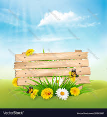 spring nature background with gr and