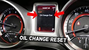 Dodge Journey Oil Light Reset How To Reset Oil Life Oil Change Due Reset