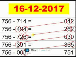 Thai Lottery Sure Tips 16 12 2017 New Fermula 100 Wining