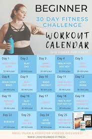30 day beginner home workout challenge