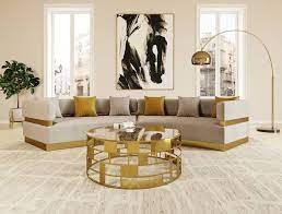 divani casa kiva glam beige gold