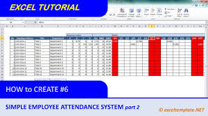 😮 create fantastic fully automated 👌attendance sheet in excel | hindi. How To Create A Simple Excel Employee Attendance Tracker Sheet Part 2 Youtube