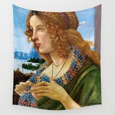 — 17 мая 1510 г. Sandro Botticelli Allegorical Portrait Of A Lady Simonetta Vespucci Wall Tapestry By Alexandra Arts Society6