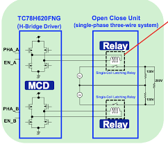 The working of a relay can be better understood by explaining the following diagram given below. How To Control Latching Relays In Smart Power Meters An Alternative Use For Brush Motor Driver Ics Toshiba Electronic Devices Storage Corporation Europe Emea
