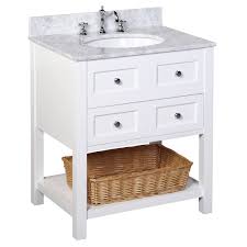 Keep in mind that the vanity top should be about 1 inch wider and deeper than the cabinet itself. New Yorker 30 Powder Room Bathroom Vanity With Carrara Marble Top Kitchenbathcollection