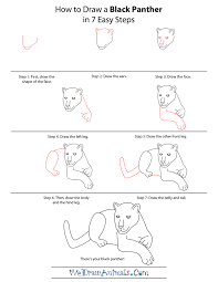 how to draw a black panther