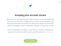 Twitter Alerts Users Please Change Your Passwords Weve Seen Them