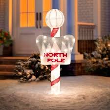 Lighted North Pole Sign Outdoor
