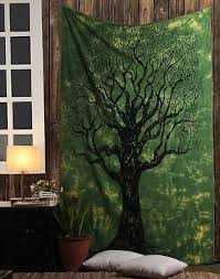 Tree Of Life Green Wall Tapestry