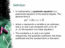 Quadratic Equation Powerpoint Slides