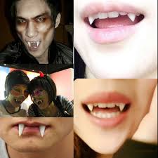 These fit over your own incisors and become almost a part of you. Hot 4 Pcs Novelty Gag Toys Dress Vampire Teeth Halloween Party Dentures Props Vampire Zombie Devil Fangs Tooth Gags Practical Jokes Aliexpress