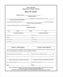 Bill Of Sale Form Dmv Texas Sample Ucc Contract