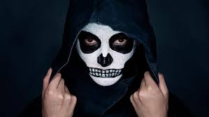 skull mask darkness halloween face