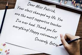 retirement messages for teachers and