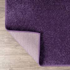 jonathan y haze solid low pile purple 2 ft x 8 ft runner rug