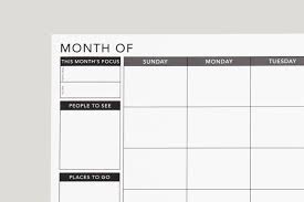 Free Printable Undated Monthly Planner Passion Planner