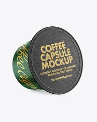 This mockup is easy to use by using smart object feature in photoshop so you can change the design in. Coffee Capsule Mockup In Packaging Mockups On Yellow Images Object Mockups