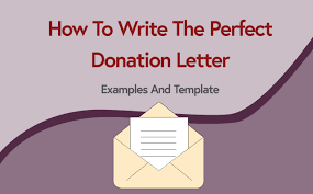 how to write the a donation letter