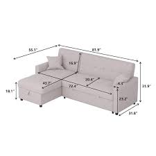 sectional storage sofa bed