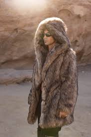 Men S Short Faux Fur Hooded Coat In