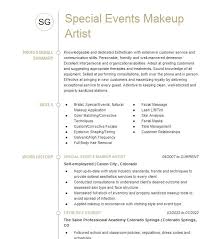 special effects makeup artist resume sle