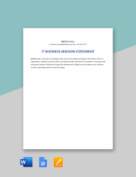free mission statement template
