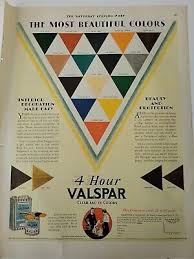 1928 4 Hour Valspar Paint Color Chart