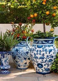 Blue And White Vase Planters