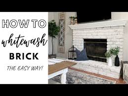 To Whitewash Brick Fireplace Makeover