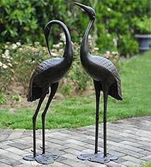 Garden Crane Pair Statue