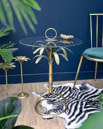 Gold Palm Tree Side Table Uk