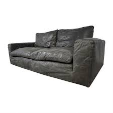 cloud leather two seat cushion sofa