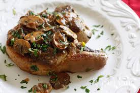 pork chops with mushrooms and shallots