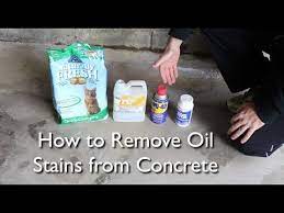 Does your concrete driveway or garage floor have unsightly oil stains? How To Remove An Oil Stain From Concrete Youtube