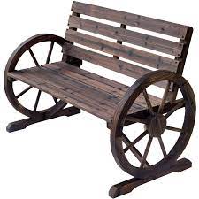 wagon wheel outdoor bench off 69